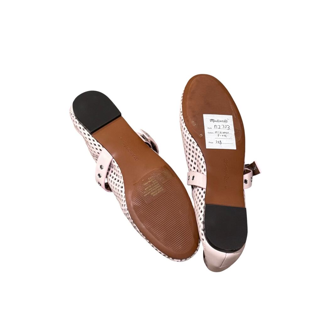 Madewell Women's The Remy Mary Jane Flat Shoes Leather Minimal Pink Size 8 NWOB - Picture 7 of 11